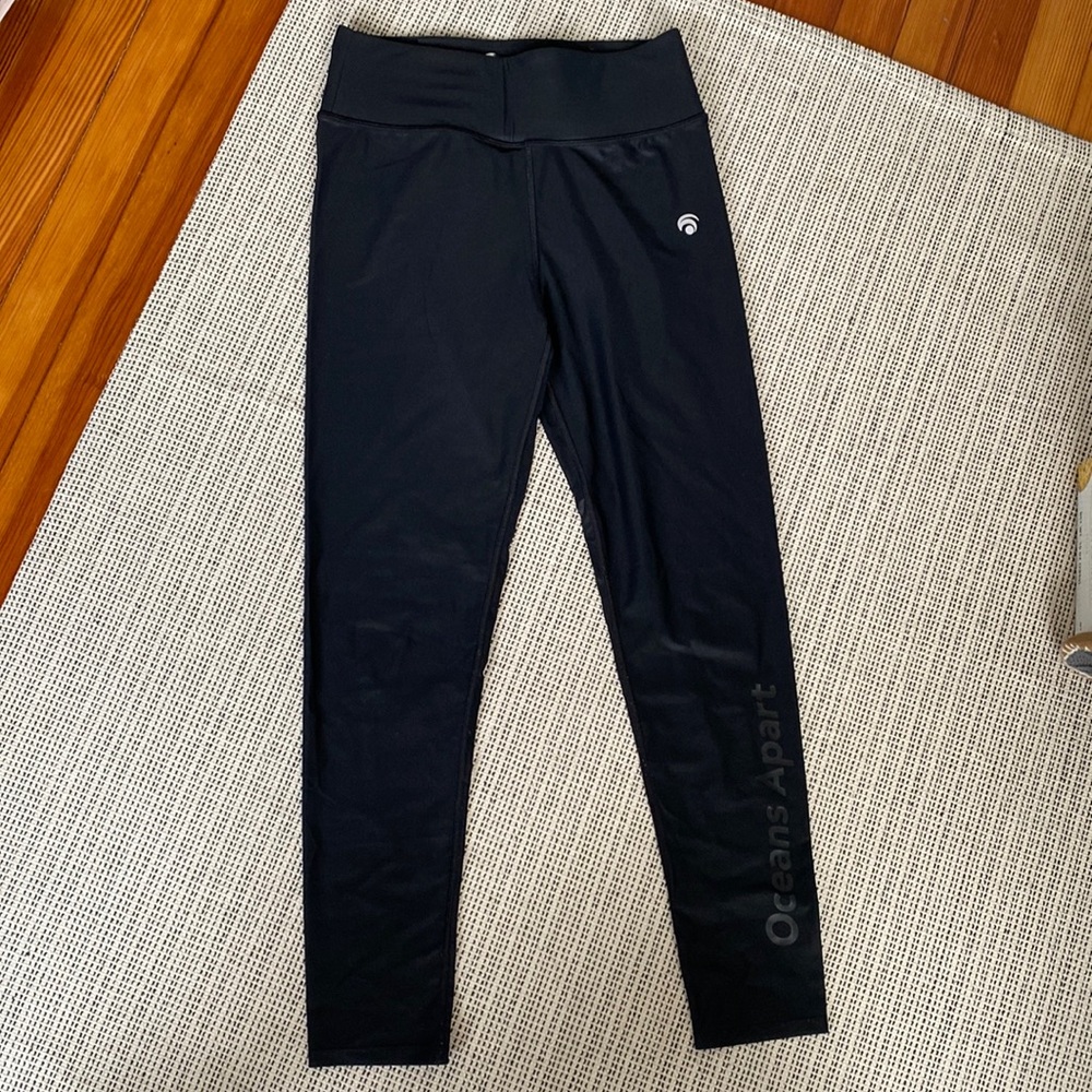 Oceans apart sport leggings wet look L black